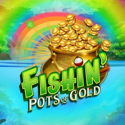 Fishin Pots Of Gold logo – Slots by Gameburger Studios at Revolution Casino