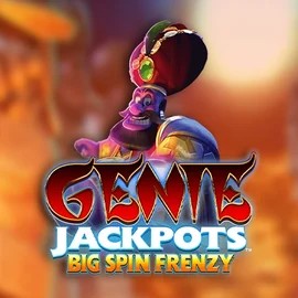 Genie Jackpots: Big Spin Frenzy slot logo by Blueprint Gaming at Revolution Casino