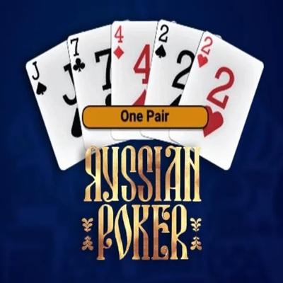 Russian Poker slot logo by OneTouch Games at Revolution Casino