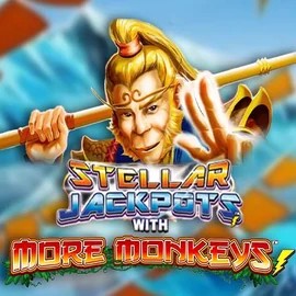 Jackpots logo of Stellar Jackpots with More Monkeys from Lightning Box Game at Revolution Casino
